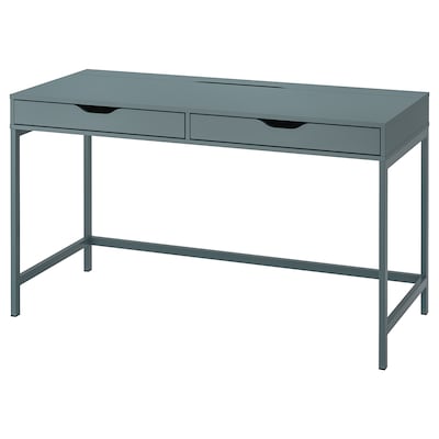 亚历克斯桌子,132年grey-turquoise x58厘米