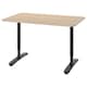 BEKANT桌子,白橡木单板染色/黑色,120 x80厘米