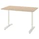 BEKANT桌子,白橡木单板染色/白色,120 x80厘米