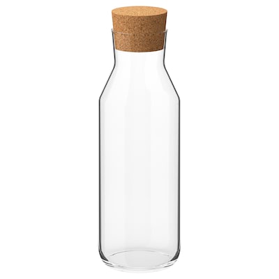亚博平台信誉怎么样宜家365 +玻璃水瓶塞,透明玻璃/软木塞,1 l