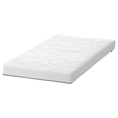 JATTETROTT口袋里装有弹簧床垫的床,白色,70 x140x11厘米