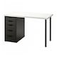 LAGKAPTEN /亚历克斯的桌子,白色/黑褐色,x60 120厘米