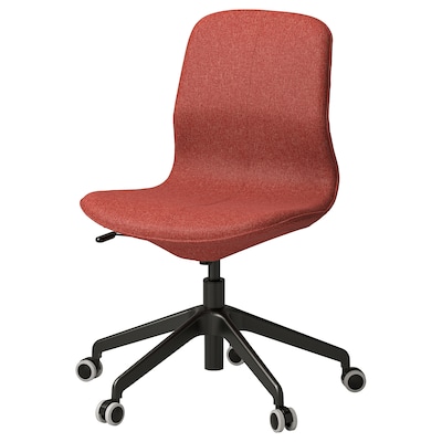 LANGFJALL会议椅、贡纳红橙色/黑色