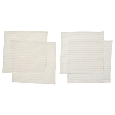 SILVERARV餐巾、条纹浅肤色/白色,x35 35厘米