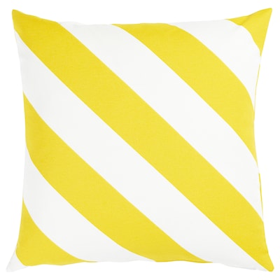 LAGERMISPEL Kissenbezug gelb / weiß/ Streifen 50×50厘米