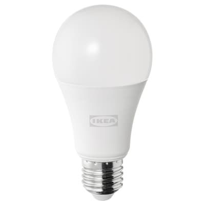 SOLHETTA LED-Leuchtmittel E27 1521 lm, dimmbar / rund opalweiß