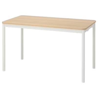 TOMMARYD Tisch, Eichenfurnier weißlasiert / weiß130 x70厘米
