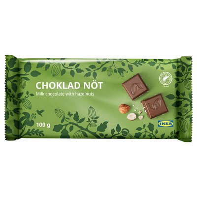 CHOKLAD Mælkechokolade,地中海hasselnødder雨林Alliance-certificeret 100 g