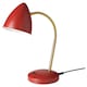 ISNALEN LED-skrivebordslampe rød / messingfarvet
