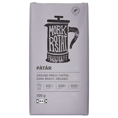 PATAR Stempelkaffe、malet mørkristetøkologisk /雨林Alliance-certificeret, 500克