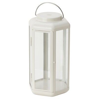 SOMMARLANKE Dekorativ LED-bordlampe, lanterne udendørs / batteridrevet米色,28厘米