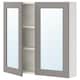 ENHET镜柜2门,白色/灰色,80 x17x75厘米