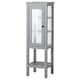 HEMNES高柜的玻璃门,灰色,x38x131 42厘米