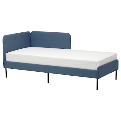 BLAKULLEN大学床床头板框架角落,Knisa中蓝色,标准型单身