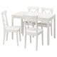 EKEDALEN / INGOLF桌子和4把椅子,白色/白色,80/120厘米