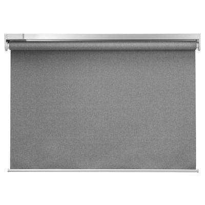 FYRTUR阻挡遮光窗帘,智能无线/电池的灰色,x195 60厘米