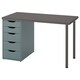 LAGKAPTEN /亚历克斯办公桌,深灰色/ grey-turquoise 120 x60厘米