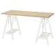 MALSKYTT / MITTBACK办公桌,桦木/白色,140 x60厘米