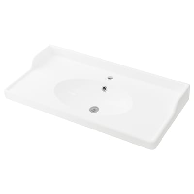 RATTVIKEN单一洗手盆,白色,102 x49x6厘米