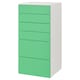 SMASTAD / PLATSA有6抽屉的柜子,白色/绿色x57x123 60厘米