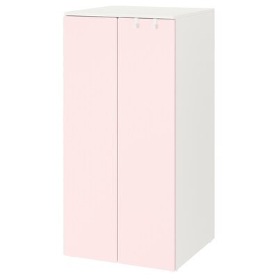 SMASTAD / PLATSA衣柜、白/浅粉色,x57x123 60厘米