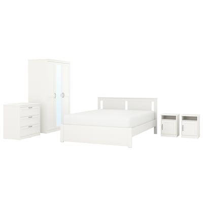 SONGESAND卧室家具,组5,白色,标准的两倍