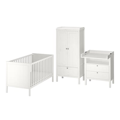 SUNDVIK三组婴儿家具,白色,70 x140厘米
