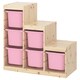 TROFAST存储组合,光白色彩色松/粉色94 x44x91厘米