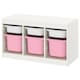 TROFAST存储结合盒子,白色的白色/粉红色,99 x44x56厘米