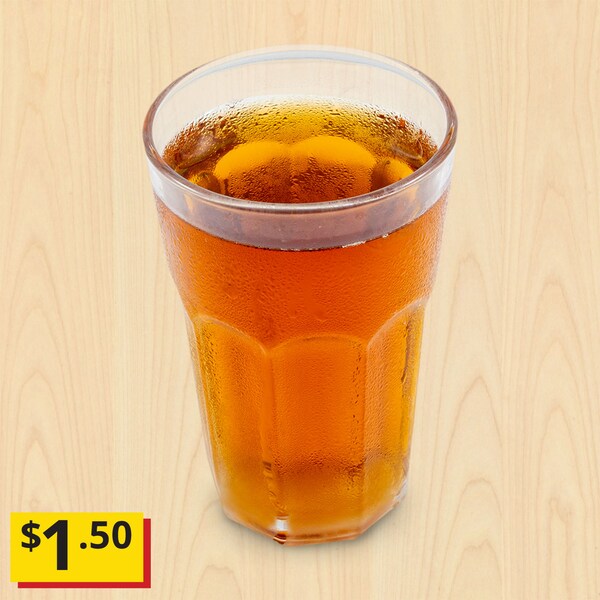 柠檬红茶北欧果汁饮料,价格标签标记为惊人的项目1.50美元