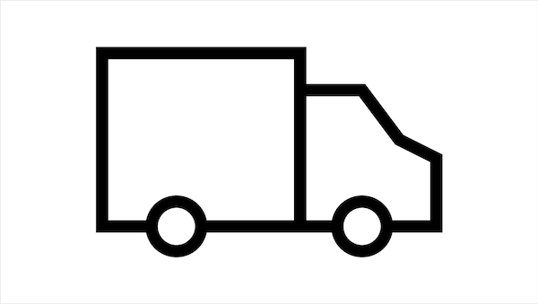 卡车在白色背景图标。