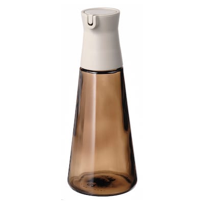 HALVTOM瓶子倒槽,玻璃/棕色,19厘米