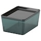 KUGGIS盒子,盖子,透明的黑色,x18x8 13厘米