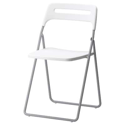 尼森折椅,银色/白色