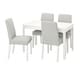 EKEDALEN / BERGMUND桌子和4把椅子,白色/ Orrsta浅灰色/白色,120/180厘米