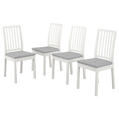 EKEDALEN椅子,白色/ Orrsta浅灰色