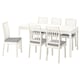 EKEDALEN / EKEDALEN桌子和6把椅子,白色白色/ Orrsta浅灰色,120/180厘米