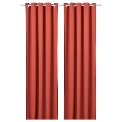 HILLEBORG房间变暗的窗帘,1副,brown-red×145厘米