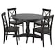 INGATORP / INGOLF桌子和4把椅子,黑色/褐黑色,110/155厘米
