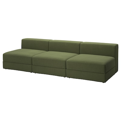 JATTEBO 4、5座位模块化沙发,Samsala暗黄绿色
