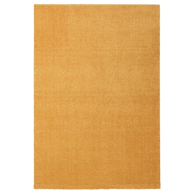 LANGSTED地毯、低桩、黄色、133 x195厘米
