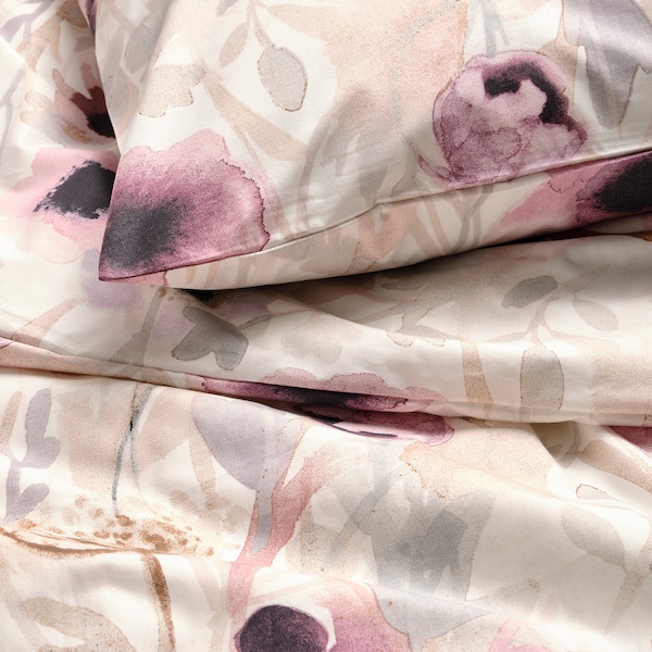 LONNHOSTMAL被套和枕套,多色/花卉图案,240 x220/50x80厘米