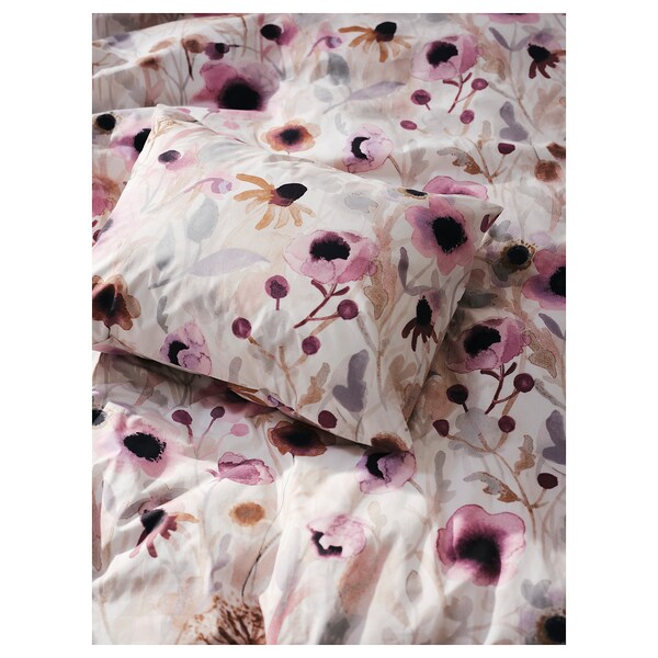 LONNHOSTMAL被套和枕套,多色/花卉图案,240 x220/50x80厘米