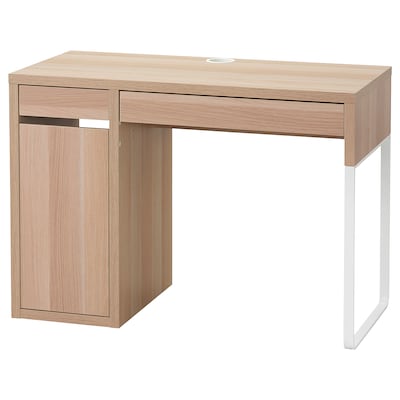 MICKE桌子,白染色橡木效果,105×50厘米