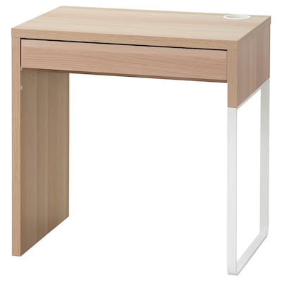 MICKE桌子,白染色橡木效果,73×50厘米