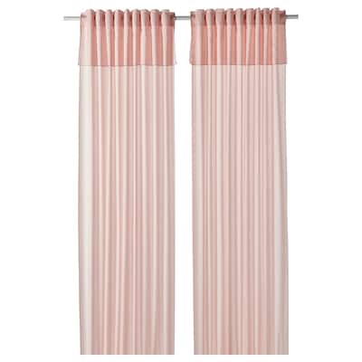 MOALISA窗帘,1副,淡粉色/粉色145 x300厘米