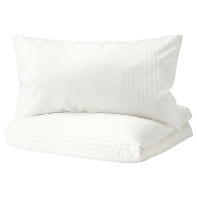 2 NATTJASMIN被套和枕套,白色,240 x220/50x80厘米