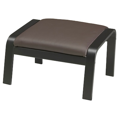 POANG脚凳,黑褐色/ Glose深棕色