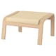 POANG脚凳,白色染色橡木单板/ Glose蛋壳