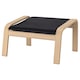 POANG脚凳,白色染色橡木单板/ Knisa黑色